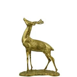 Sculpture de renne en aluminium Ornement artisanal en métal de luxe Ornement de renne debout Ornements et figurines de salon Décoration intérieure - Product Image 3