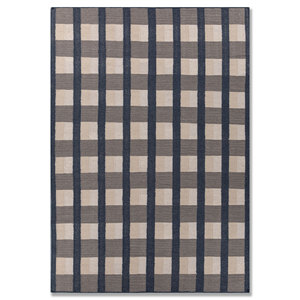 Alhambra Grey Black Flat Weaves Wool <b>Rugs</b> ADWL-13135 Home Use Jute <b>Rug</b> for Hallway Rectangle Striped Abstract for Room <b>Bedside</b> - Product Image 1