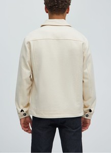 Chaqueta sólida a cuadros de manga larga para hombre, cuello levantado, suave, cálida, cómoda, elegante, con botones, cremallera Vintage para invierno al aire libre - Product Image 2