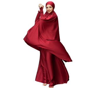 2024 islamique modeste musulman femmes Simple naturel a-ligne Silhouette fermé Abaya mode en gros en vrac - Product Image 5