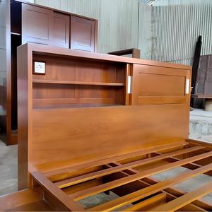 Cadre de lit en bois avec tiroirs de rangement, lit plateforme en bois brun pour chambre à coucher - Product Image 6