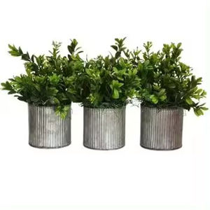 Jardinières galvanisées pour décoration de jardin Lot de 3 pots d'herbes de forme et de taille personnalisées pour plantes à prix raisonnable - Product Image 3