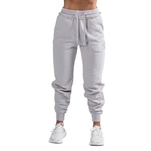 2025, pantalones de chándal de felpa francesa lavados con piedra de entrenamiento personalizado para mujer, pantalones acampanados transpirables, cintura media plana, teñidos lisos para - Product Image 4