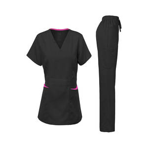 Uniformes de hospital personalizados transpirable ignífugo hecho de poliéster para atletas enfermeras-corredores de fábrica Spandex incluido - Product Image 5
