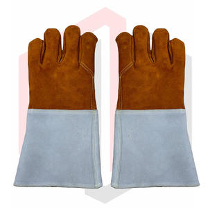 Guantes DE SEGURIDAD DE CUERO Partido de vaca de alta calidad Forro a prueba de calor para soldadores - Product Image 3
