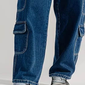 Wholesale Price <b>Men</b> Denim <b>Jeans</b> Pant New Arrival Baggy <b>Jeans</b> Casual Wear Straight Baggy Denim Pants - Product Image 5