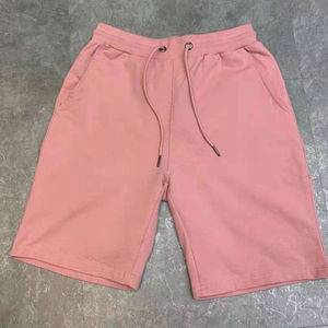 2025 customized Summer New 100% Cotton Soft <b>Men</b> Drawstring Waist Black White Yellow <b>Pink</b> Casual <b>Shorts</b> - Product Image 5
