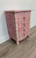 Commode moderne personnalisée avec incrustations en os, 3 tiroirs, meubles de salon FAIZA CRAFT FC-786