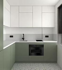 Modernos Gabinetes de Cocina de Aluminio Metálico, Precio Económico, Color Gris, Diseño de Gabinete de Cocina con Perfil de Aluminio de Fábrica en Vietnam - Product Image 1