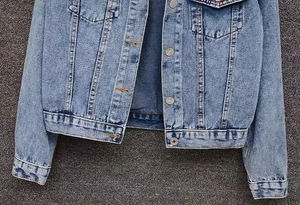 Nouvelles vestes en jean personnalisées pour femmes, hiver, col en fourrure véritable, manteau décontracté, veste premium délavée - Product Image 4