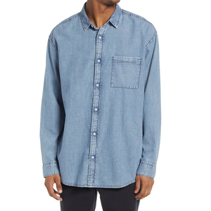 Meilleur Fournisseur Vêtements Décontractés Taille Adulte Hommes Chemise en Denim à Vendre Meilleure Vente en Plein Air Confortable Chemise en Denim pour Hommes Service OEM - Product Image 1