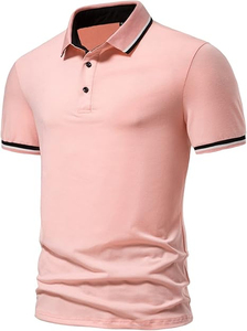 T-shirt polo de golf régulier de couleur unie de haute qualité pour homme Chemises polo grande taille en tricot de coton imprimé avec logo personnalisé pour homme - Product Image 5