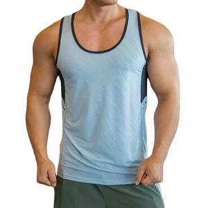Men'<b>s</b> Breathable Knitted 100% Cotton Workout <b>Tank</b> <b>Top</b> with Customized Logo and Color Options - Product Image 1