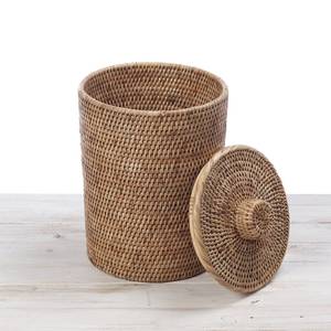 Kitchen organization essentials natural handbraided <b>rattan</b> bin containers weaving <b>basket</b> bins - Product Image 4