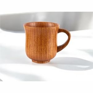 Mug à café en bois massif naturel écologique artisanal Capacité Bois de rose foncé Chope à bière avec poignée ergonomique Tasse à thé en bois - Product Image 5
