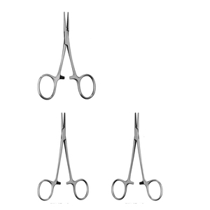 Forceps hémostatiques pour moustiques droits dentelés Halsted-forceps hémostatiques pour moustiques 12,5 cm 5'' Instrument chirurgical en acier inoxydable - Product Image 1