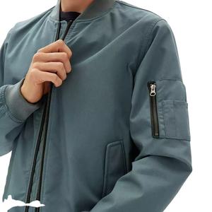 Blouson Bomber Homme Personnalisé Hiver Décontracté Laine/Soie Haute Qualité 100% Polyester Toile Légère Nouveau Style Imprimé Col Montant - Product Image 4