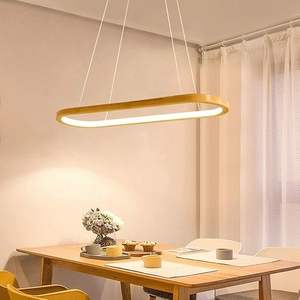 Lámpara de Techo LED Moderna, de Madera y Resina, Regulable, Impermeable IP54, Ecológica, Duradera, con Control de Botones, Altura Ajustable, CA - Product Image 1