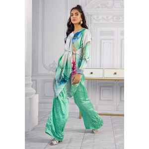 Conjunto de Camisa y Pantalón de Seda Satén Charmeuse con Estampado Digital WGK-SZW-DP-1022 - Product Image 5