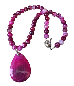 Résine classique exposition bijoux collier perles de verre bonne qualité fait à la main collier élégant - Product Image 1