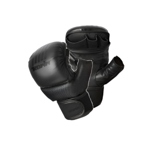 ถุงมือ MMA สำหรับฝึกซ้อมแบบสั่งทำพิเศษ ผลิตจากหนังแท้ พร้อมแผ่นรองนิ้วหัวแม่มือแบบโฟมตามหลักสรีรศาสตร์ ราคาดีที่สุด - Product Image 1