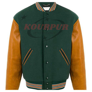Chaquetas para Hombre de Primera Calidad, Chaquetas Universitarias de Algodón, Estilo Letterman, Dos Tonos, Disponibles en Todos los Colores y Tallas - Product Image 1