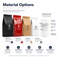 Sachet Doypack en papier kraft personnalisé imprimé en héliogravure, coloré, avec fermeture éclair, jetable, avec doublure PE et fenêtre dépolie avec logo, pour emballage de thé, fabriqué en Chine