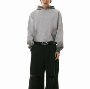 Sweat à capuche surdimensionné 100% coton polaire de haute qualité Logo personnalisé Streetwear lourd lavage à l'acide couverture à capuche personnalisée - Product Image 2