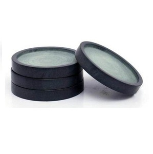 Marble And Wood <b>Coaster</b> set of 4 Pcs For Kitchen Use Fancy <b>Coaster</b> Set With White <b>Green</b> Marble And Wood Finished - Product Image 2