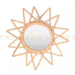 Rattan Innovador Arte Decoración Maquillaje Espejo Retro Vestidor Baño - Product Image 2