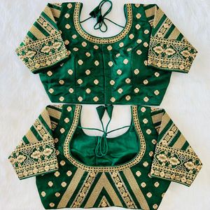 Readymade-Blusa de seda con costuras pesadas, ropa de novia de talla grande con estilo abierto, acolchada, suave, con ganchos hechos a mano - Product Image 4