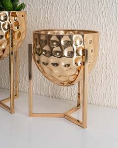 Maceta de metal de diseño martillado hecho a mano de la mejor calidad para restaurante Hotel uso doméstico en precio al por mayor - Product Image 3