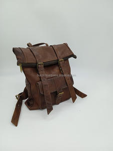 Bulk Discount Leather <b>Roll</b> Top <b>Backpack</b> High Margin Rucksack For Wholesale High Quality Leather Bag LRTB-0167 - Product Image 5