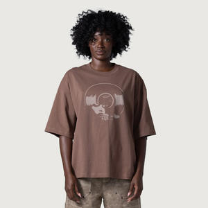 Vente en gros T-shirts Boxy pour femmes | T-shirt court surdimensionné avec logo personnalisé | Mode Streetwear décontractée Fournisseur OEM/ODM - Product Image 4