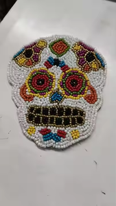 Posavasos con cuentas de vidrio redondas coloridas, manteles y almohadillas personalizables con diseño de mariposa para fiestas en casa de MD Handicrafts - Product Image 3