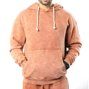 Customized Color High Quality Acid Wash Winter Hooded Regular Fit Tracksuit with Custom Logo - Product Image 3