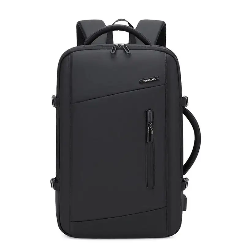 YOUR LOGO Men Travel Bag Business 15.6 Inch Laptop Bag Backpack Large Capacity USB Charger Casual Polyester OEM ODM Service