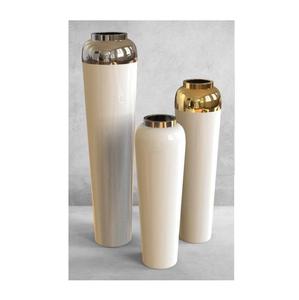 Jarrón de Metal de Lujo al por Mayor, Jarrón Decorativo Alto Dorado, Plateado y Blanco para Interiores y Hoteles, Estilo Minimalista para Decoración de Interiores. - Product Image 3