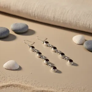 Pendientes de Plata 925 Chapados en Oro de 18K con Piedra Ovalada, Diamante de Oro Blanco y Perla como Piedra Principal, Joyería Colgante para Mujer - Product Image 3