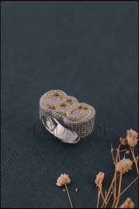 Original 925 Plata hombres elegante Moissanite Iced out joyería Hip Hop diseño anillo de bodas con diamante para él - Product Image 5