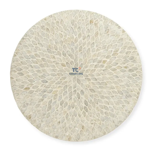 Wholesale Hot Design High Quality Mother of Pearl Decorative <b>Round</b> <b>Table</b> Placemat Capiz Shell Inlay Placemats - Product Image 1