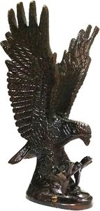 รูปปั้นนกอินทรีทองเหลืองสัตว์ป่าสำหรับสะสมรูปปั้นป่าตกแต่งห้องโดยสารงานศิลปะรูปสัตว์ป่ารูปแกะสลักโลหะสำหรับงานแต่งงาน - Product Image 6