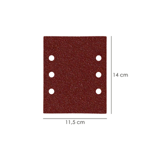Ricambio Lija con Velcro 114x140 mm. Con Fori Grano 40 (10 Pezzi) - Product Image 2