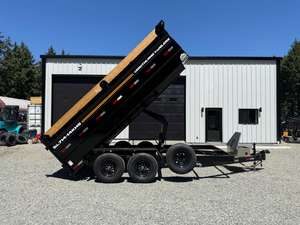 New 7X14 High Side 15,400LB Dump <b>Trailer</b> High Side Hydraulic Dump <b>Trailer</b> 8 Ton Twin Axle <b>Farm</b> <b>Trailer</b> - Product Image 2