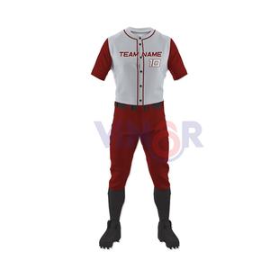 Venta al por mayor OEM y ODM de moda personalizada sublimación béisbol Jersey transpirable manga corta uniforme con botones para los hombres - Product Image 2