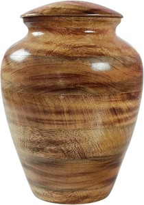 Wholesale Modern Metal Round Tabletop <b>Vase</b> Funeral Urns for Cremation <b>Memorial</b> Use Handmade in India for Adults - Product Image 2