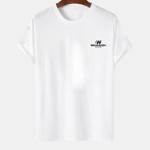 Camiseta transpirable de algodón 100% para hombre, Camisetas estampadas con logotipo personalizado al por mayor para hombre, camisetas holgadas con estilo para hombre - Product Image 1