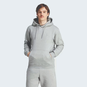 Ensemble survêtement molletonné gris uni personnalisé pour homme – Sweat à capuche et short – Tenue de sport deux pièces streetwear - Product Image 1