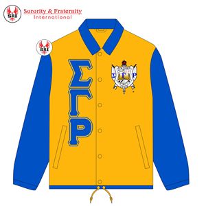 Sigma Gamma Rho Sorority Decent Men's Women's Coaches Chaquetas Letras griegas Estilo personalizado Chaquetas de entrenadores de alta calidad - Product Image 6
