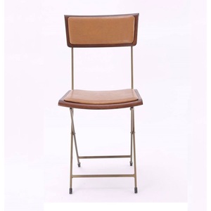 เก้าอี้คาเฟ่อลูมิเนียมสำหรับสวนพร้อมเบาะหนังสำหรับลานบ้าน รุ่น GCF052 - Product Image 2